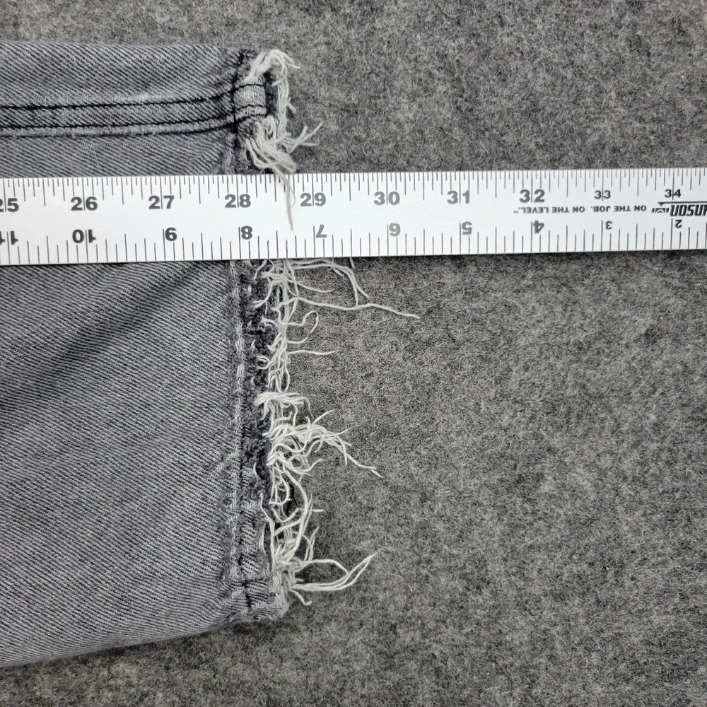 Empyre Jeans Mens 30 Gray Y2k Boho Streetwear Grunge Frayed Hem 2000S Punk Rock